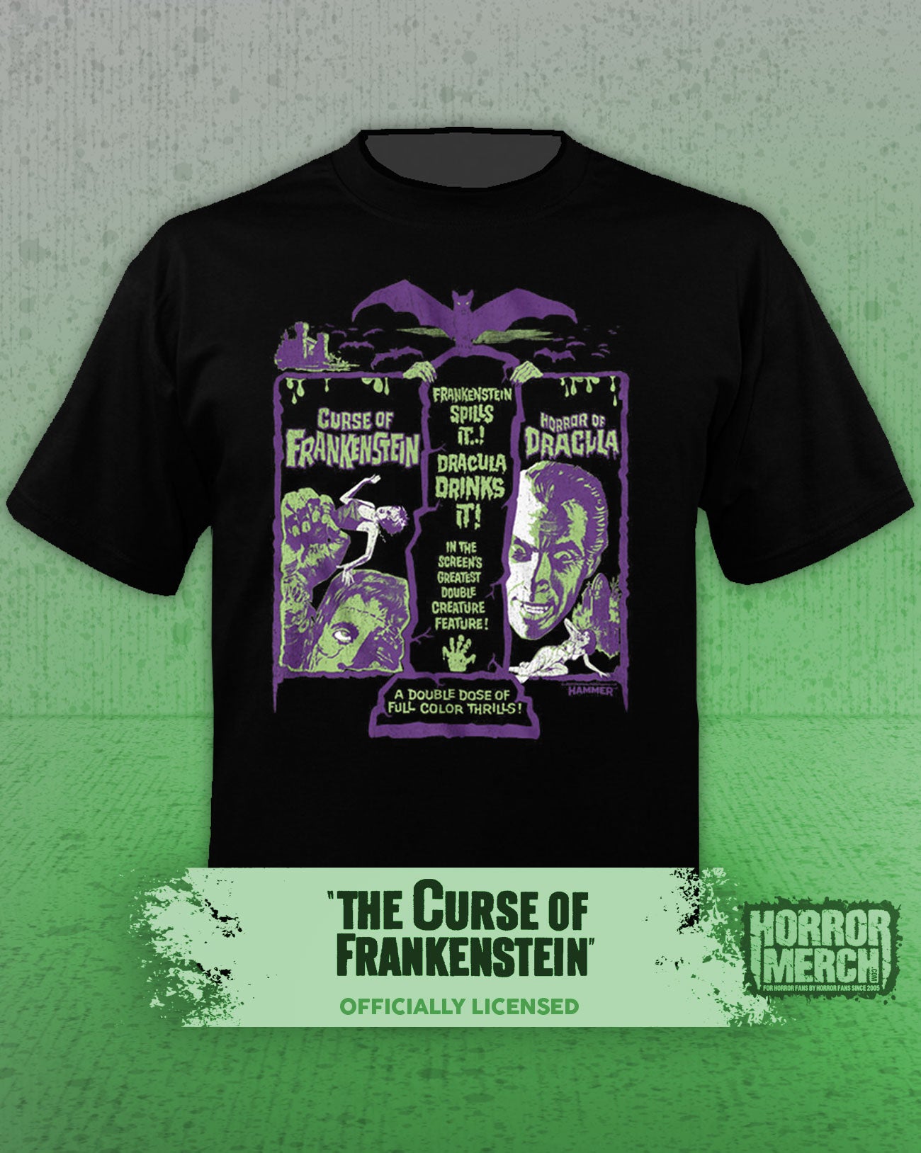 Curse Of Frankenstein - Poster Mens Shirt