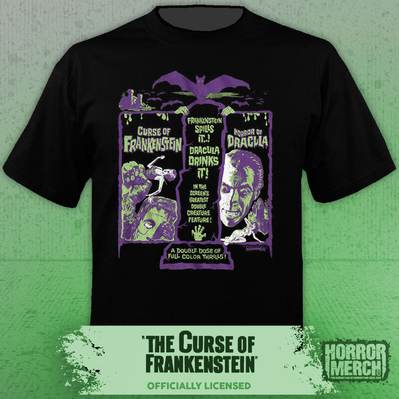 Curse Of Frankenstein - Poster Mens Shirt