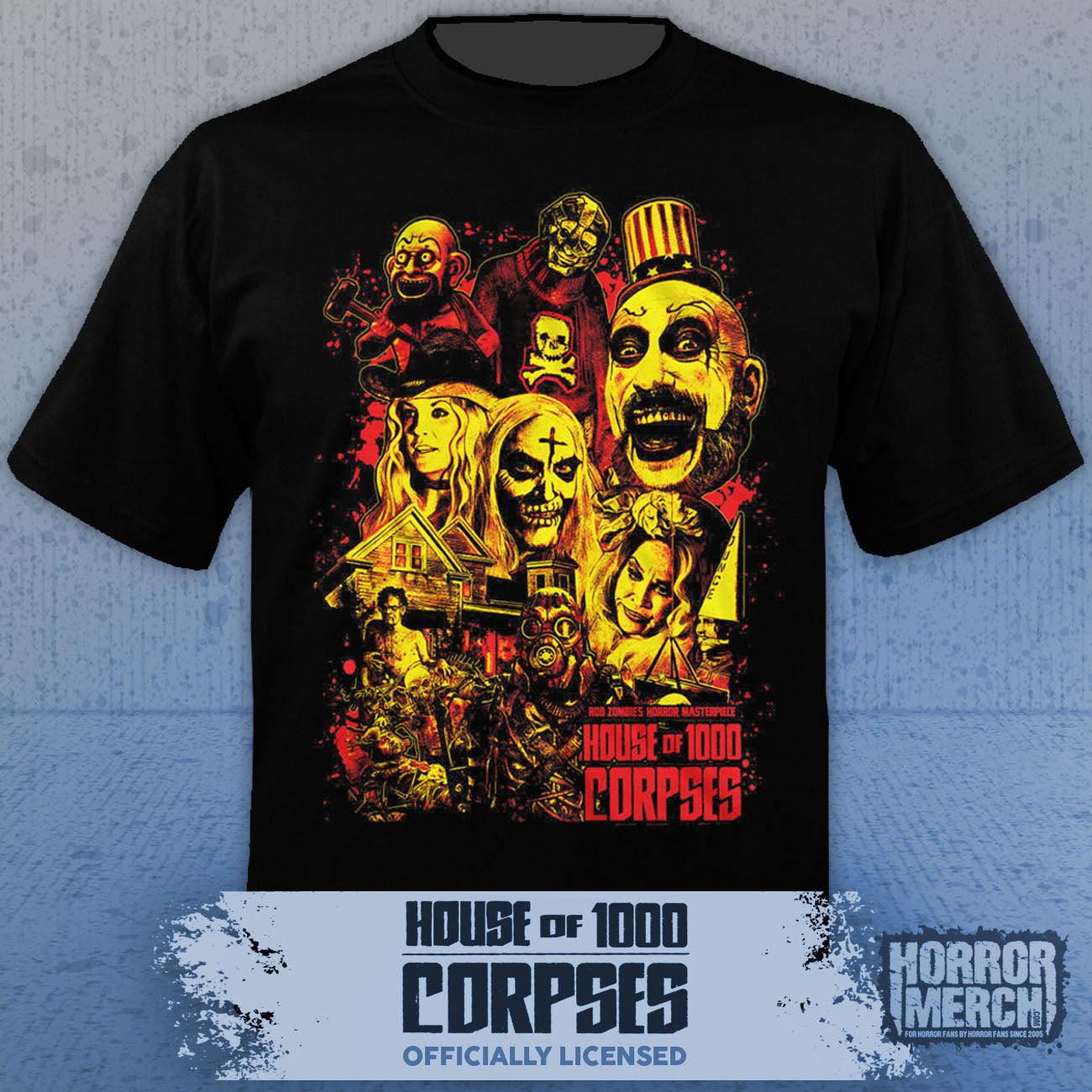 House Of 1000 Corpses - Yellow Collage Mens Shirt