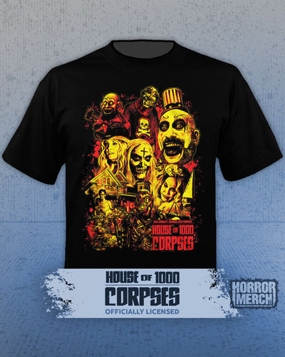 House Of 1000 Corpses - Yellow Collage Mens Shirt