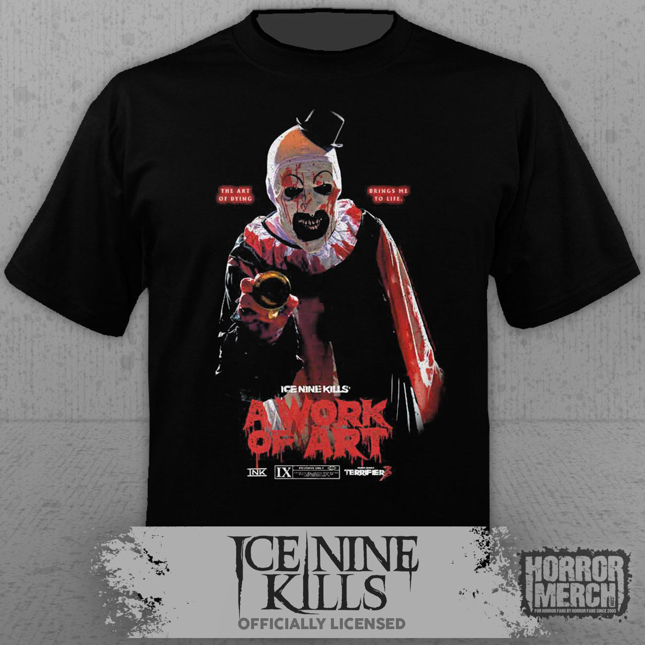 Ice Nine Kills - Terrifier - Horn Men's T-Shirt – Horrormerch.com