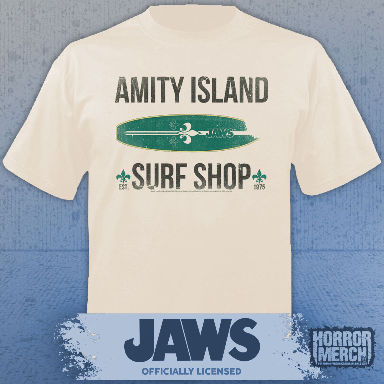 Jaws - Surf Shop Mens Shirt (Cream)