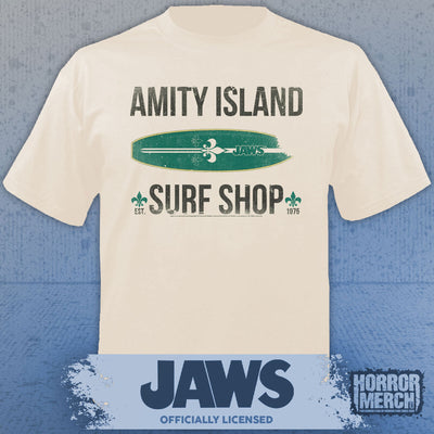 Jaws - Surf Shop Mens Shirt (Cream)
