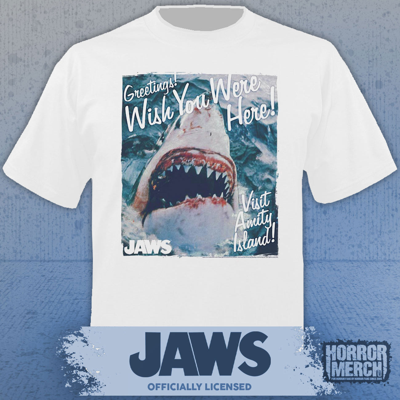 Jaws - Wish You Were Here Mens Shirt (White)