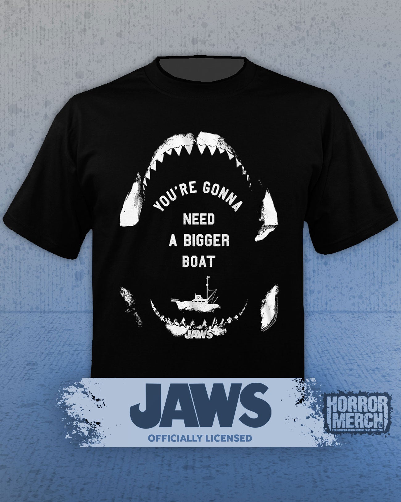 Jaws - Bigger Boat (Teeth) Mens Shirt