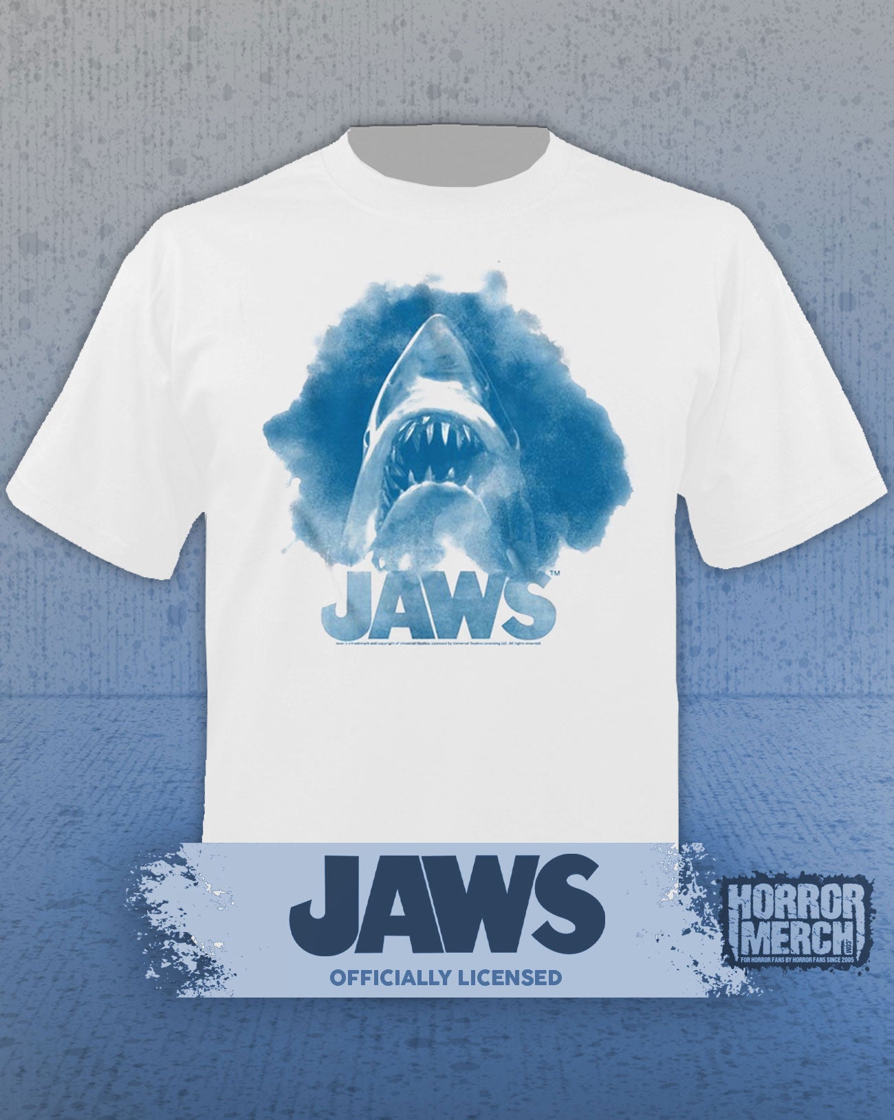 Jaws - Watercolor Mens Shirt (White)
