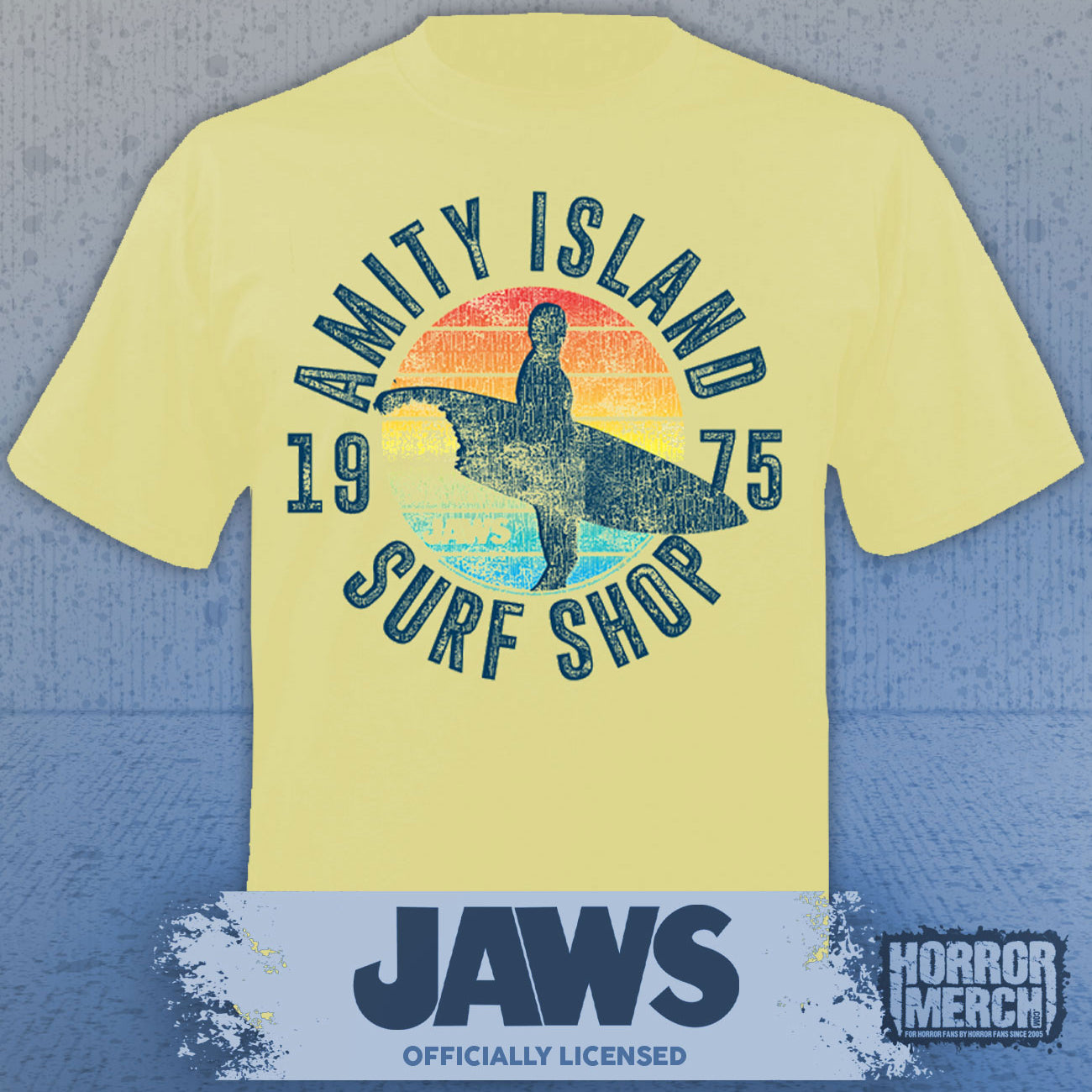 Jaws - Surf Shop Mens Shirt (Yellow)