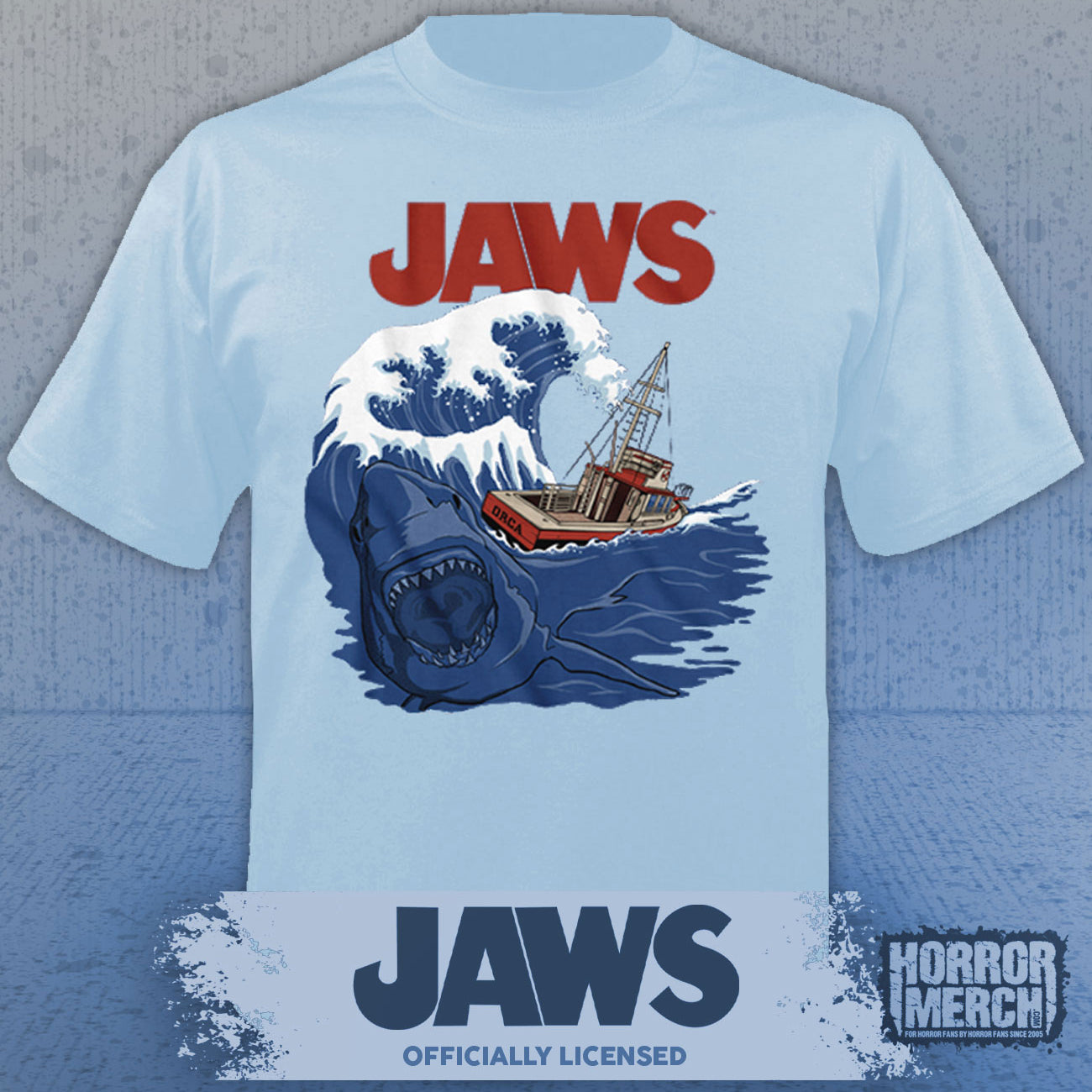Jaws - Bigger Boat Mens Shirt (Blue)