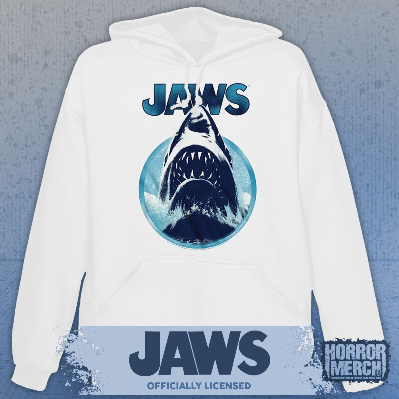 Jaws - Burst Hooded Sweatshirt (White)