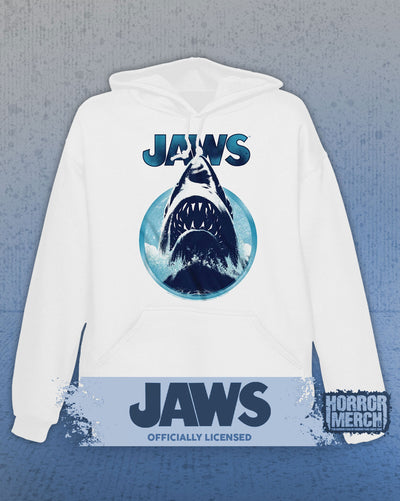 Jaws - Burst Hooded Sweatshirt (White)