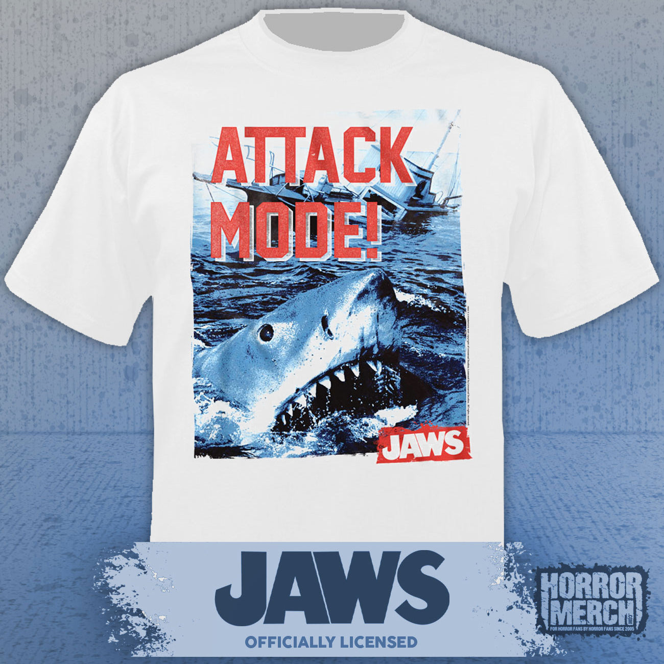 Jaws - Attack Mode Mens Shirt (White)