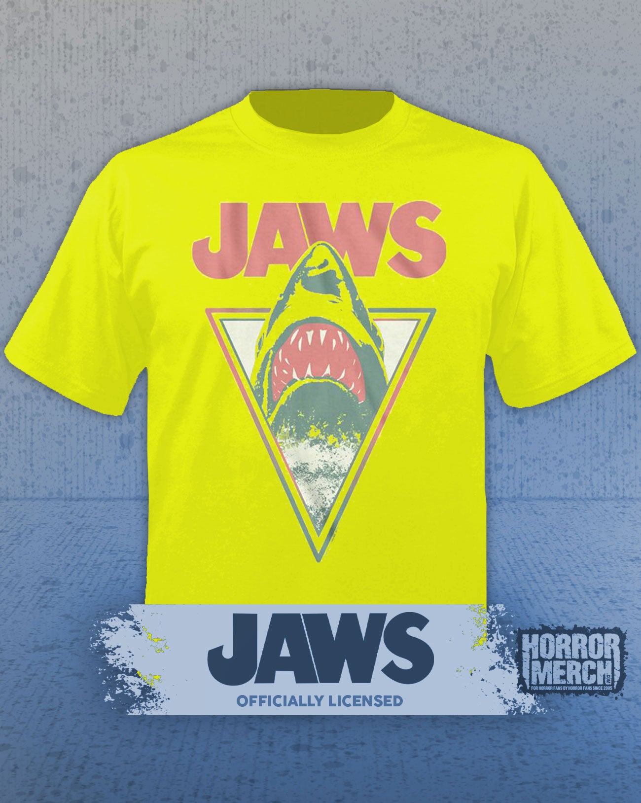 Jaws - Neon Mens Shirt (Yellow)