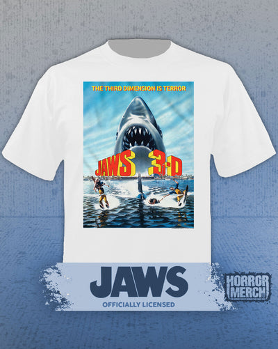 Jaws - 3D Mens Shirt (White)