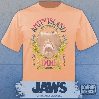 Jaws - Swim Club Mens Shirt (Peach)
