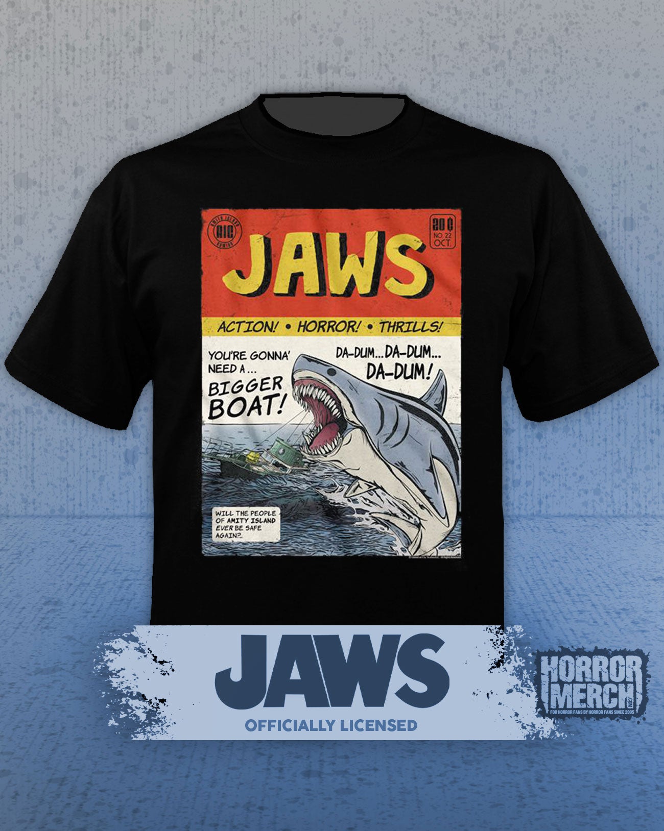 Jaws - Comic Mens Shirt