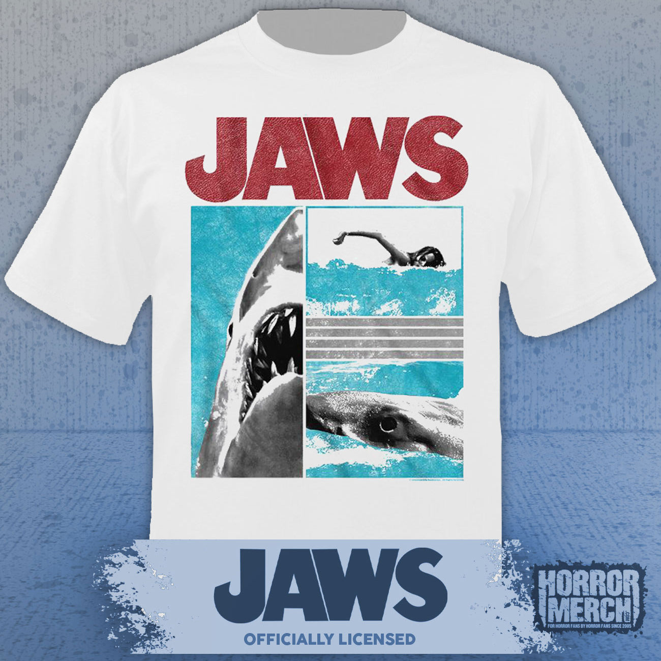 Jaws - Split Mens Shirt (White)