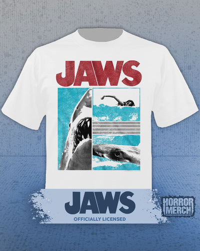 Jaws - Split Mens Shirt (White)