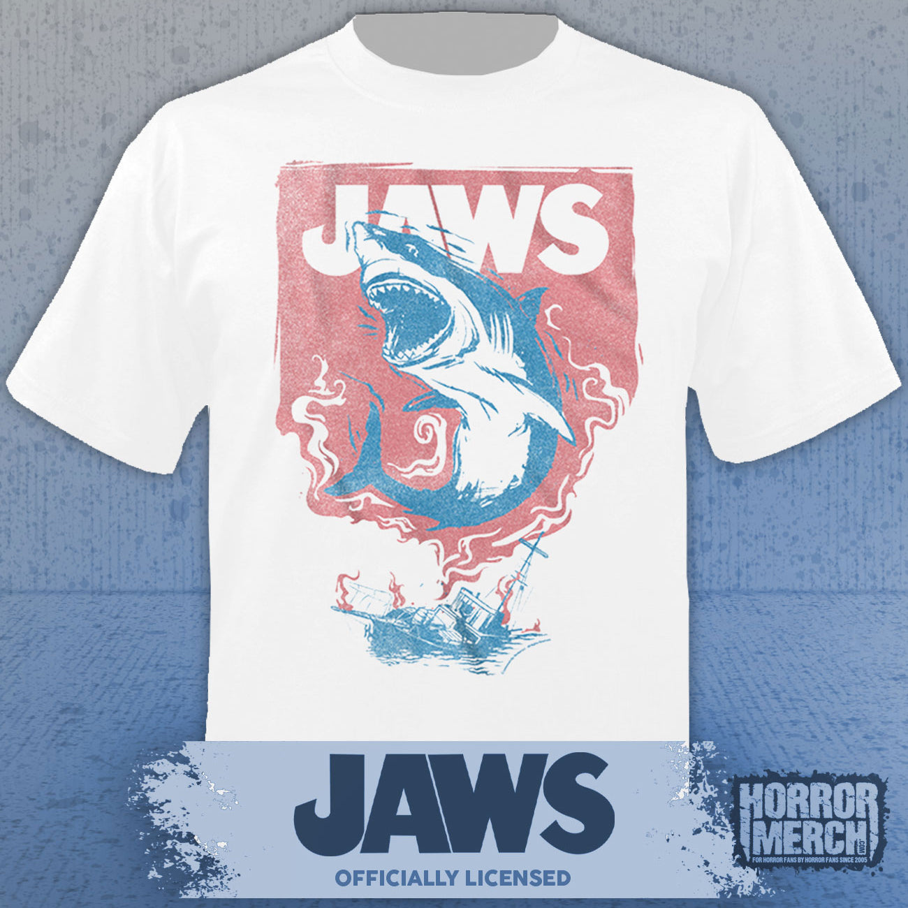 Jaws - Bloodpool Mens Shirt (White)