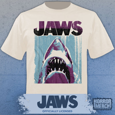 Jaws - Jaded Poster Mens Shirt (Cream)