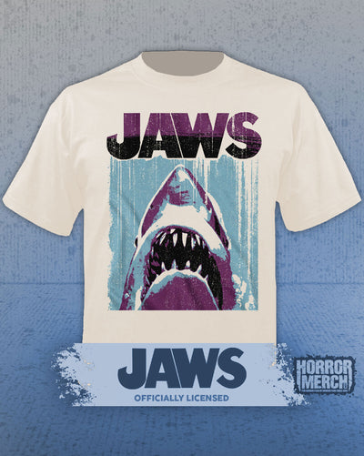 Jaws - Jaded Poster Mens Shirt (Cream)