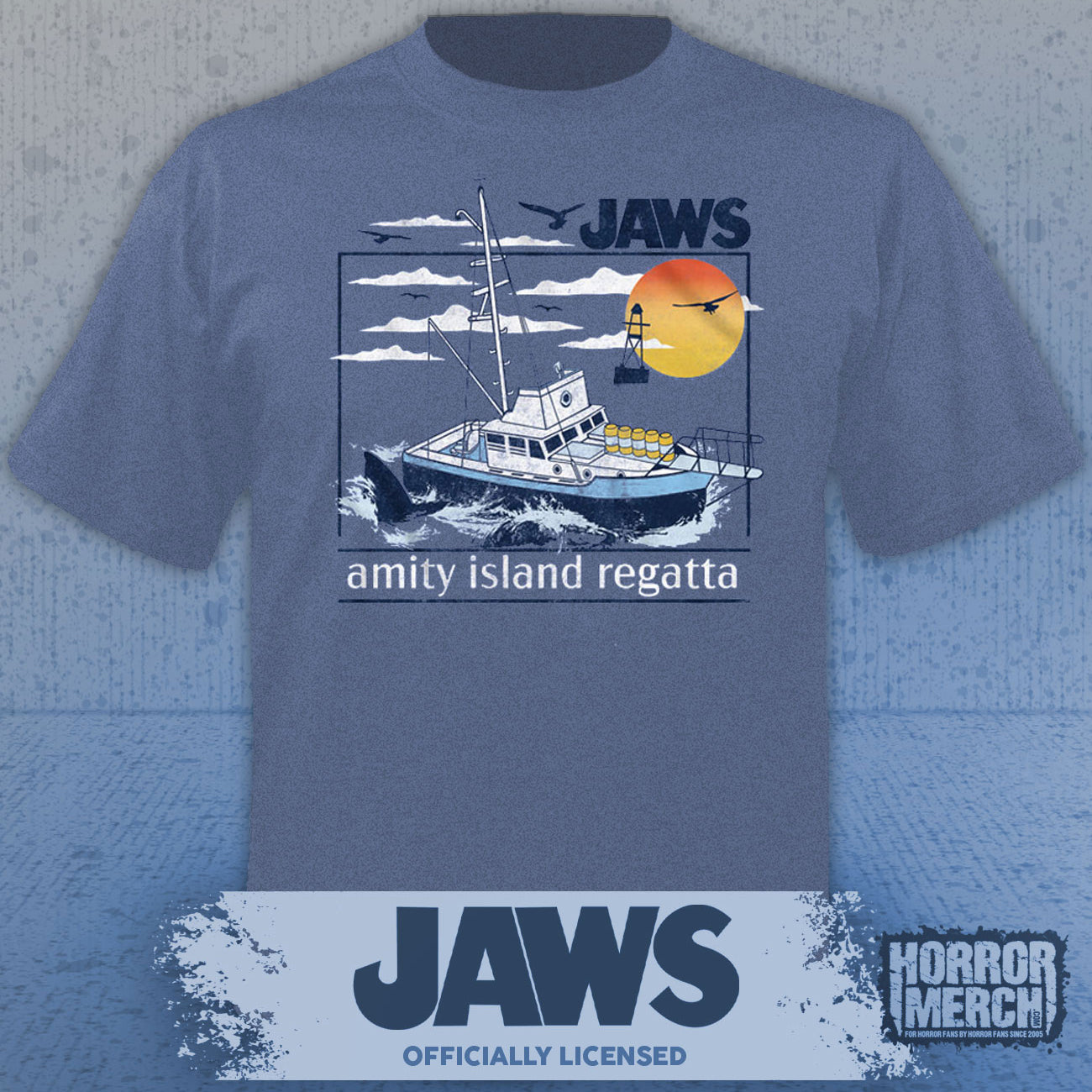 Jaws - Amity Regatta Mens Shirt (Blue)