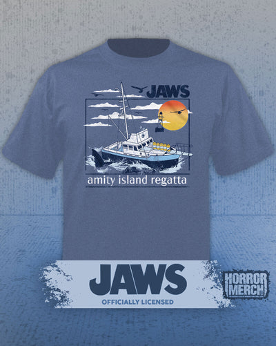Jaws - Amity Regatta Mens Shirt (Blue)