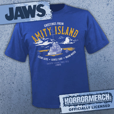 Jaws - Amity Island Smooth Sailing (Navy) [Mens Shirt]