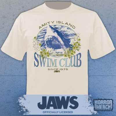 Jaws - Swim Club Mens Shirt (Cream)
