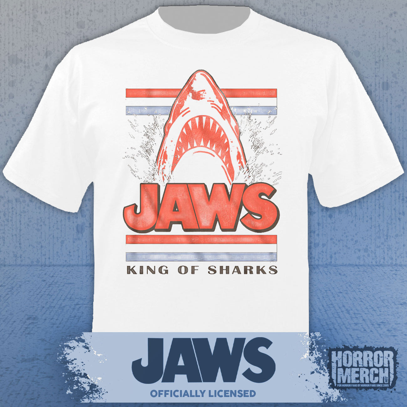 Jaws - King (Shark - ) Mens Shirt (White)