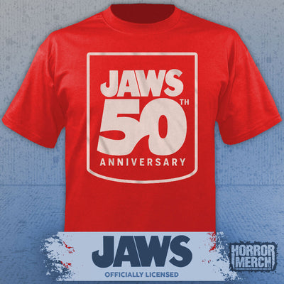 Jaws - 50th Anniversary Mens Shirt (Red)