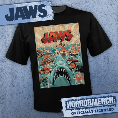 Jaws - 50th Anniversary Poster (Artwork) Mens Shirt