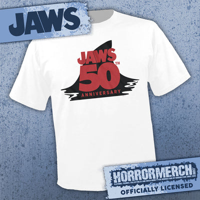 Jaws - 50th Anniversary Fin (White) Mens Shirt