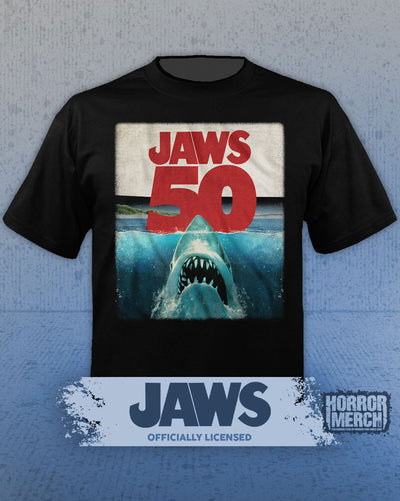 Jaws - 50th Anniversary Poster Mens Shirt