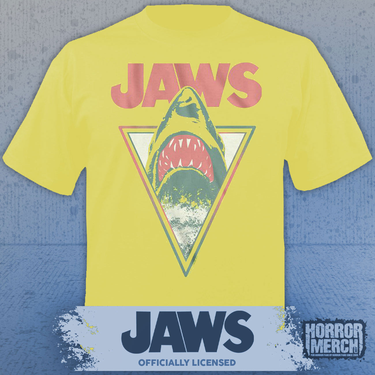 Jaws - Triangle Mens Shirt (Yellow)