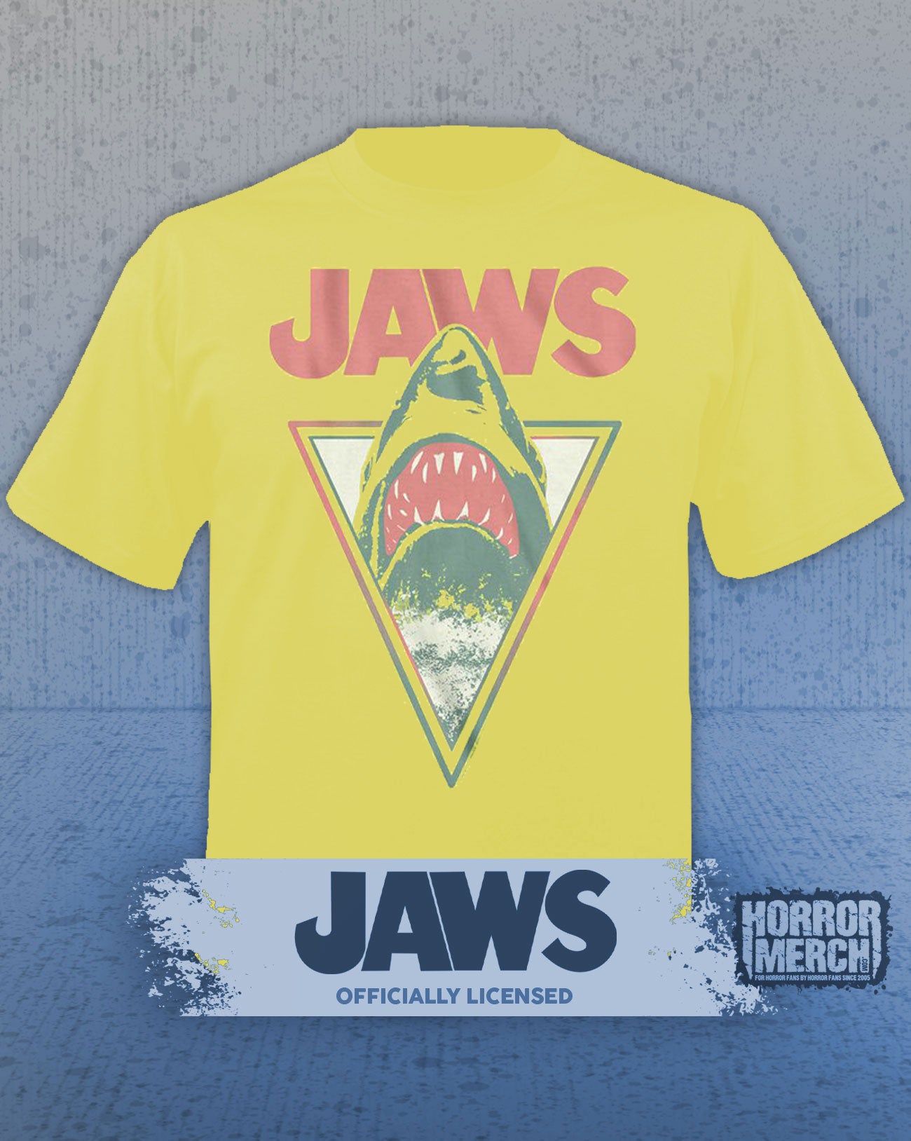 Jaws - Triangle Mens Shirt (Yellow)