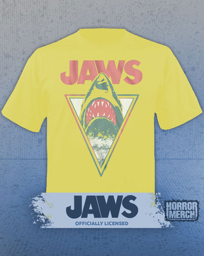 Jaws - Triangle Mens Shirt (Yellow)