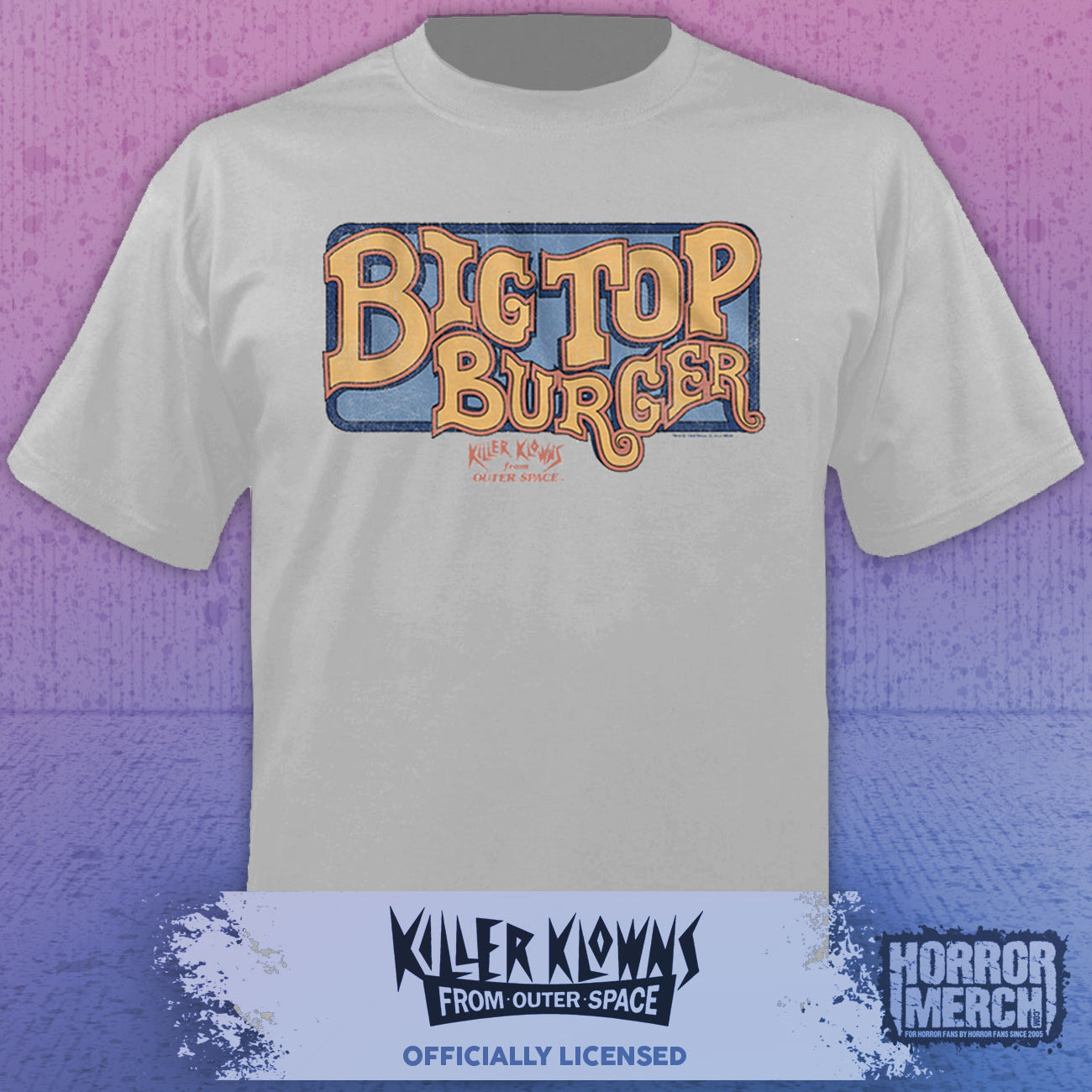 Killer Klowns - Big Top Burger Mens Shirt (Gray)