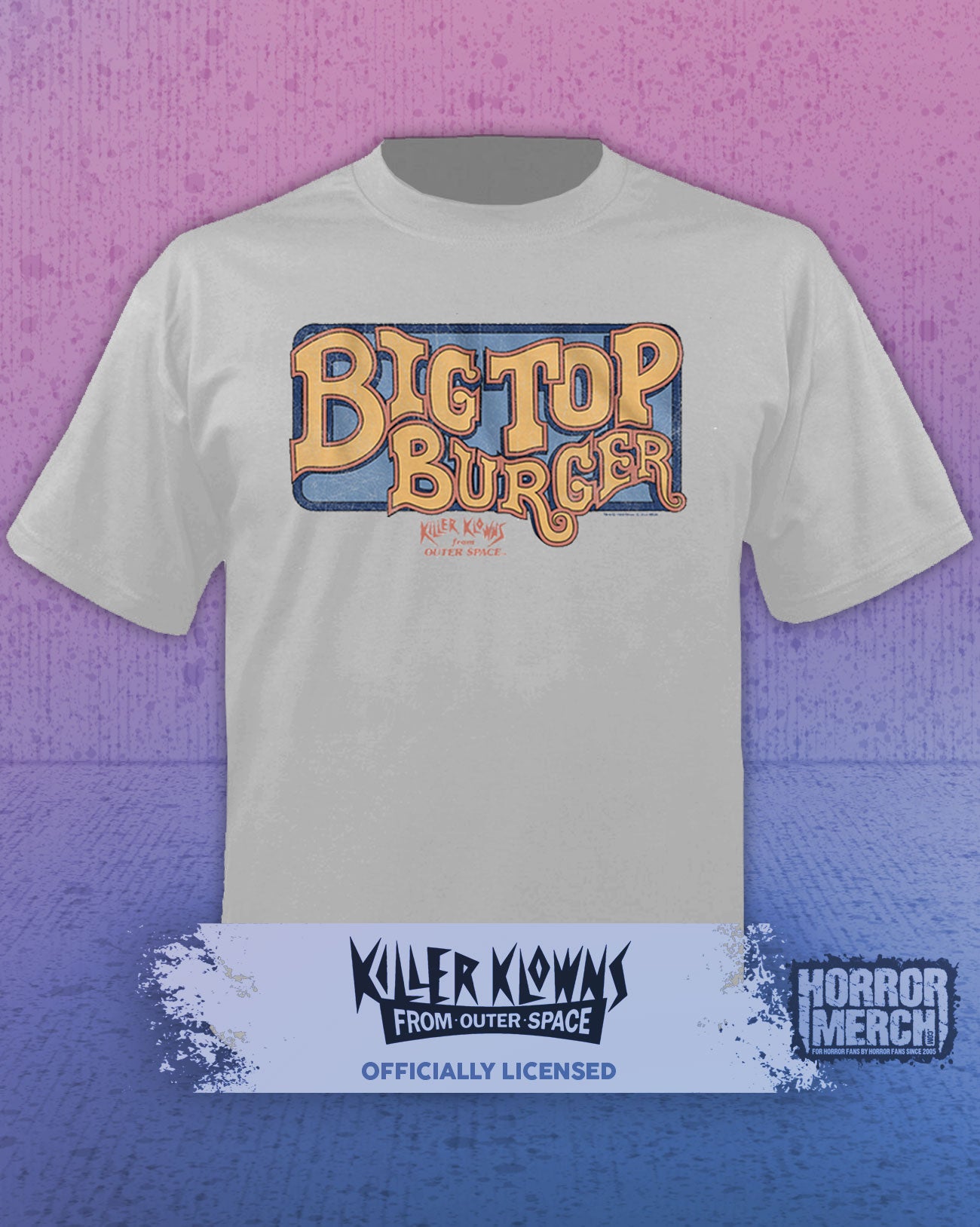 Killer Klowns - Big Top Burger Mens Shirt (Gray)