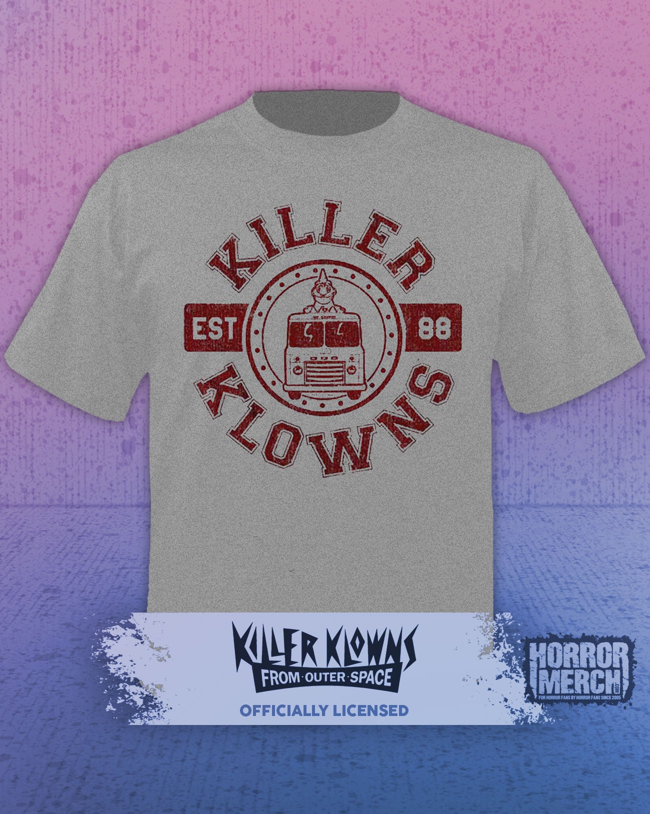 Killer Klowns - University 1988 Mens Shirt (Gray)