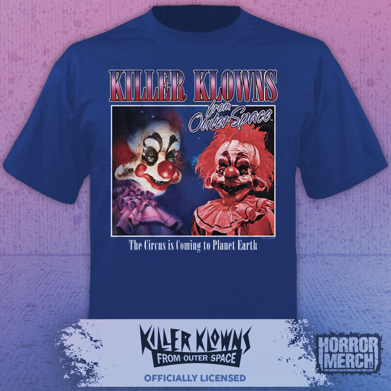 Killer Klowns - Circus Is Coming Mens Shirt (Blue)