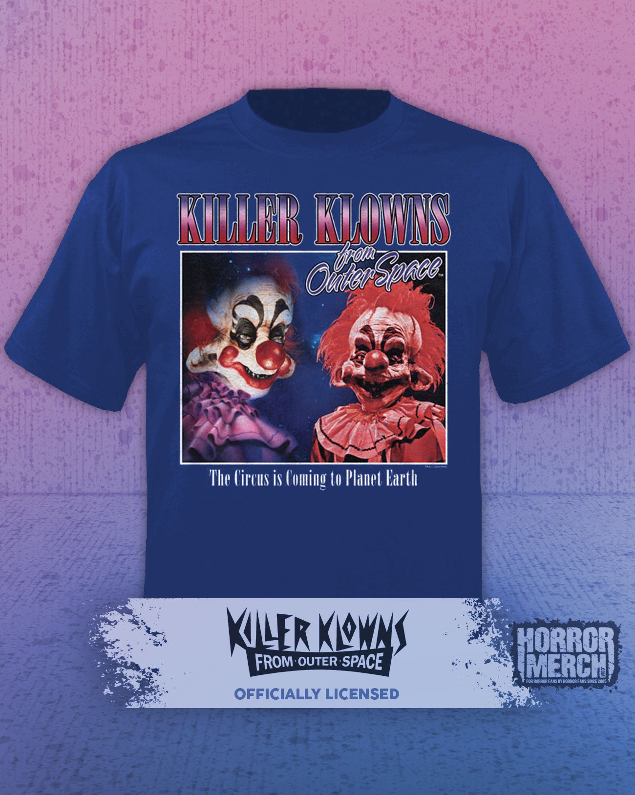 Killer Klowns - Circus Is Coming Mens Shirt (Blue)