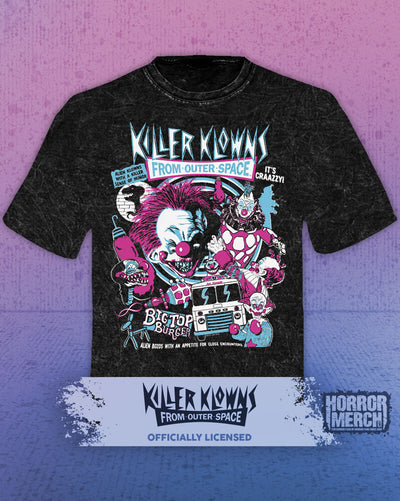 Killer Klowns - Blue Collage Mens Shirt (Mineral Wash)
