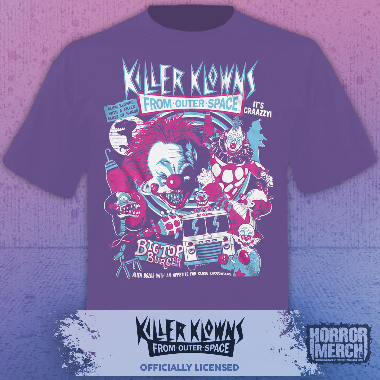 Killer Klowns - Collage (Violet) Mens Shirt (Purple)