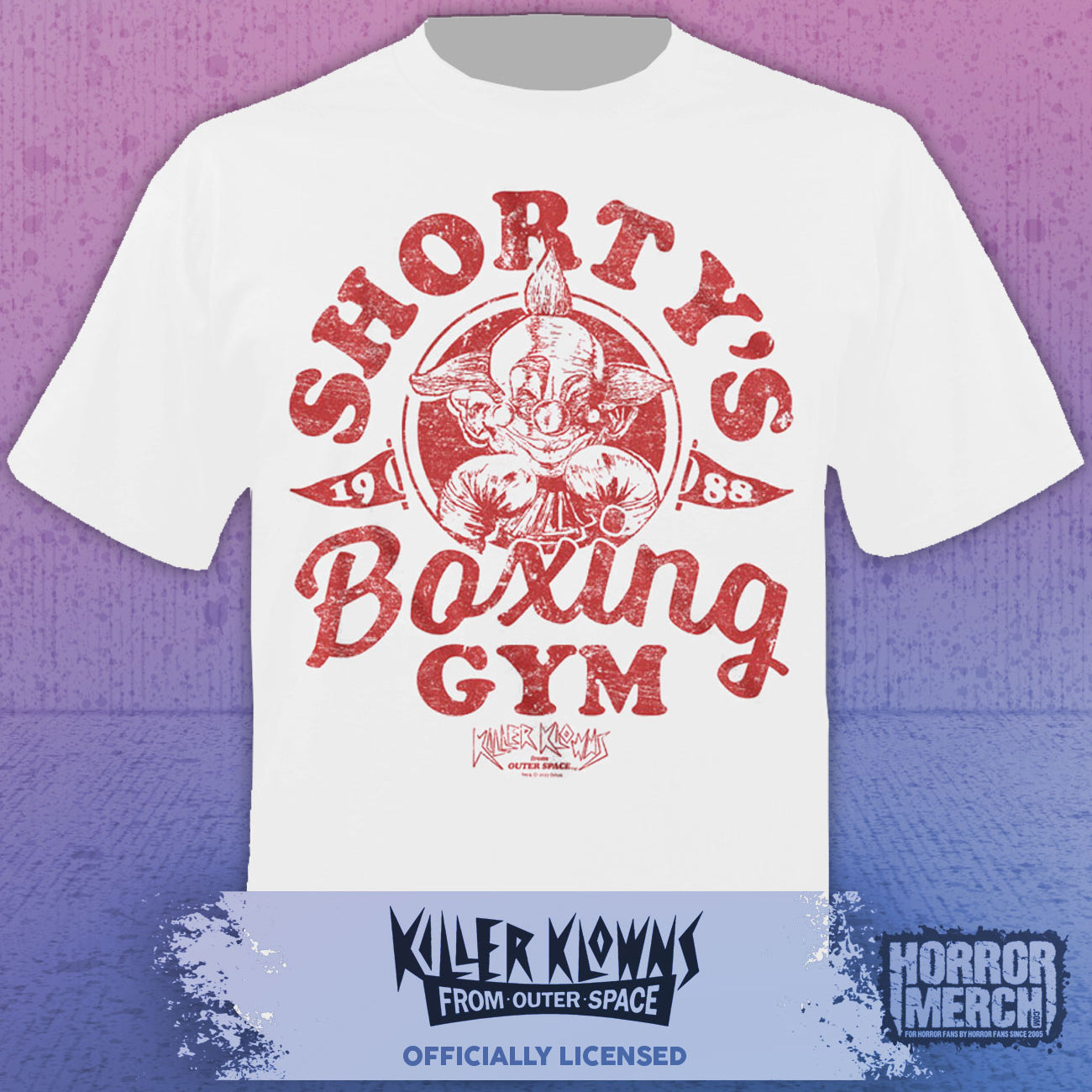 Killer Klowns - Shortys Boxing Gym Mens Shirt (White)