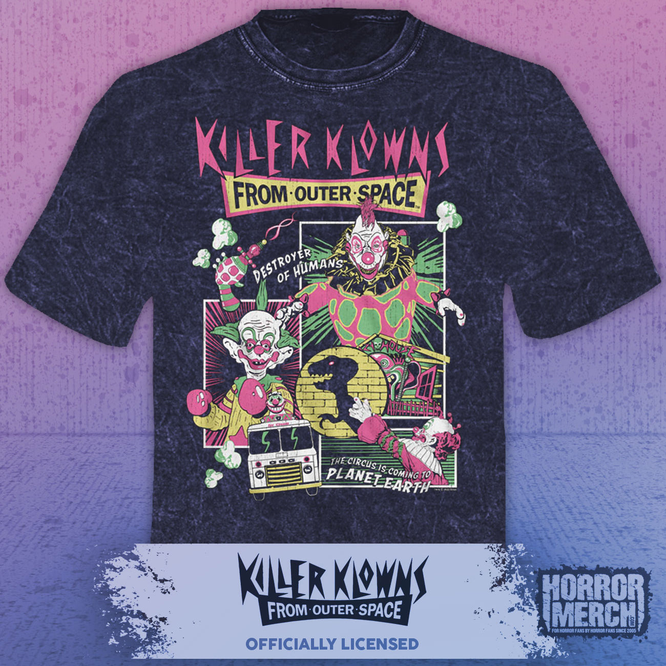 Killer Klowns - Collage Mens Shirt (Mineral Wash)