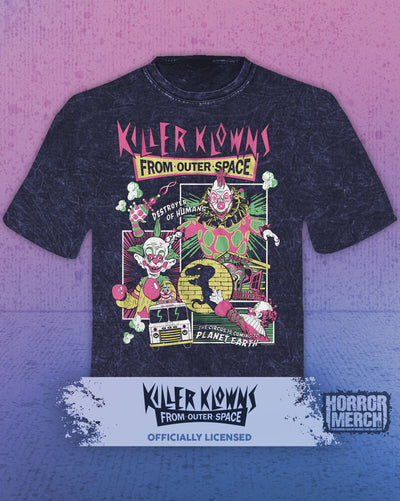 Killer Klowns - Collage Mens Shirt (Mineral Wash)