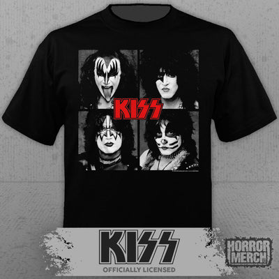 Kiss - Block Photos Mens Shirt