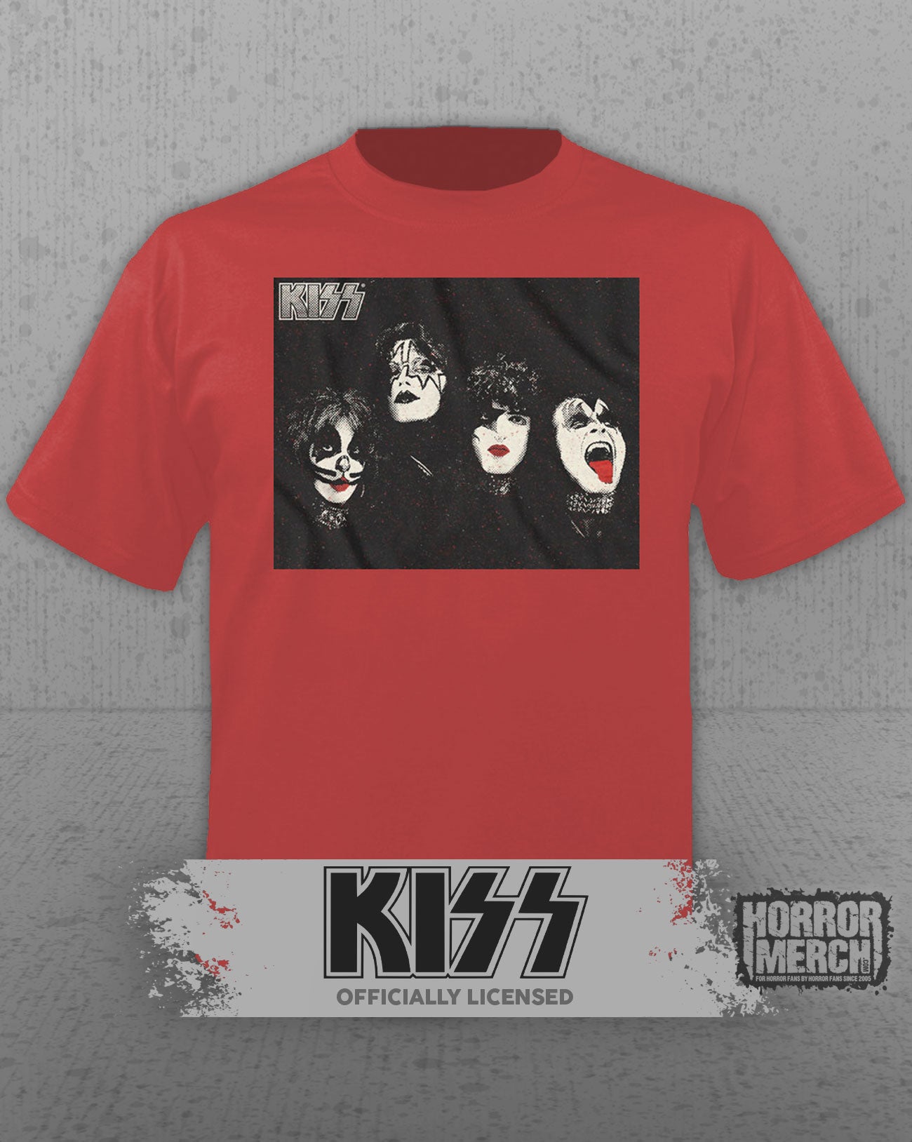 Kiss - Faces Mens Shirt (Red)