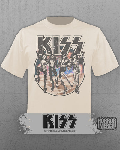 Kiss - Destroyer Mens Shirt (Tan)