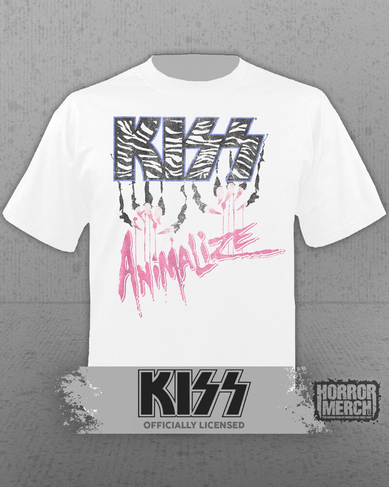 Kiss - Animalize Mens Shirt (White)